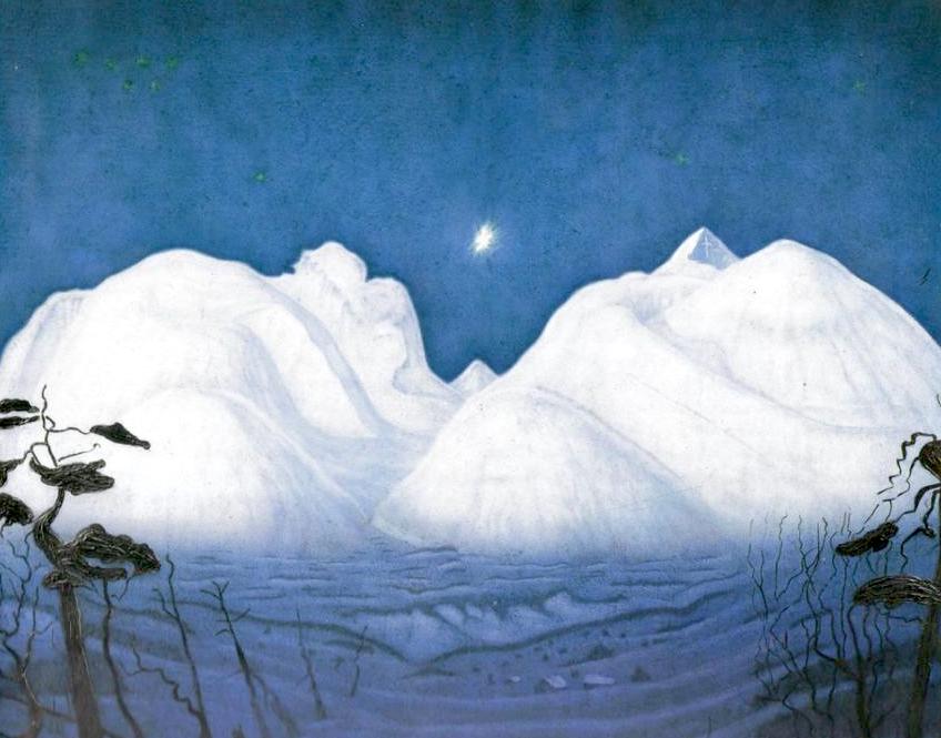 Vinternatt over Rondane. Harald Solberg, Nasjonalgalleriet.