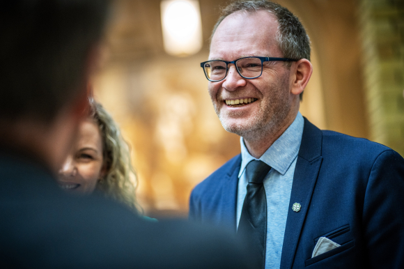Forskings- og høgare utdanningsminister Oddmund Hoel (Sp) har lagt fram regjeringsforslaget til endringar i reglane for opptak til høgare utdanning. Foto: Ole Berg-Rusten / NTB / NPK